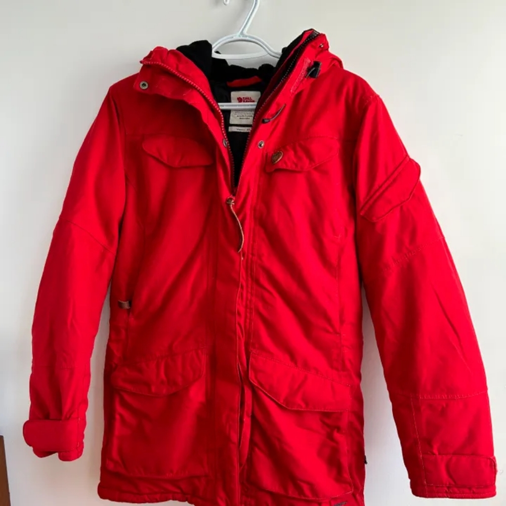 Fjallraven red winter jacket XS